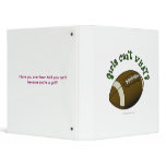 Football - Green Text 3 Ring Binders