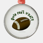 Football - Green Text Christmas Ornament