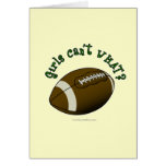 Football - Green Text Greeting Card