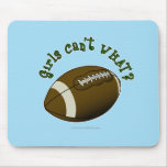 Football - Green Text Mouse Pad