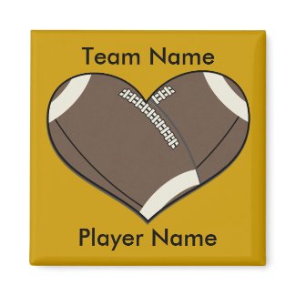 Football Heart Magnet magnet