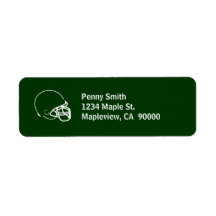 Football Helmet Address Label