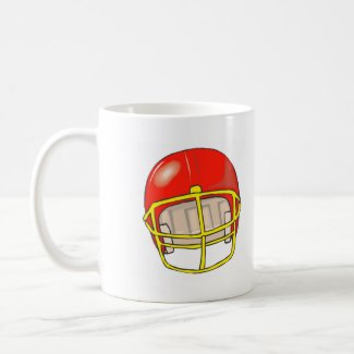 Football helmet logos mug