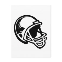 Football helmet logos postcards