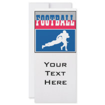 football icon graphic personalized rack card