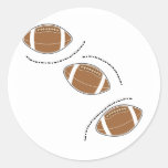 Football in Action T-shirts and Gifts Round Stickers