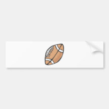 Football in Hand drawn Style Bumper Sticker