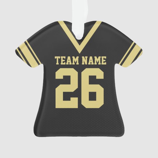 Football Jersey Black Gold Uniform Zazzle