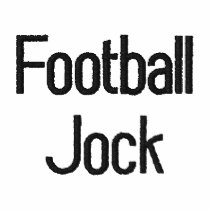 Football Jock embroidered shirts by SportsandSorts Football Jock embroidered shirts