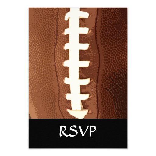 Football Laces Graphic Custom Invitations