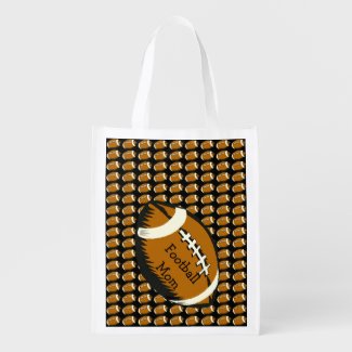 Football Mom Sports Reusable Grocery Bag