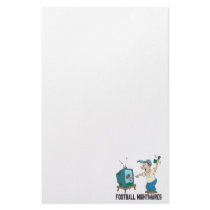 Football Nightmares Customized Stationery