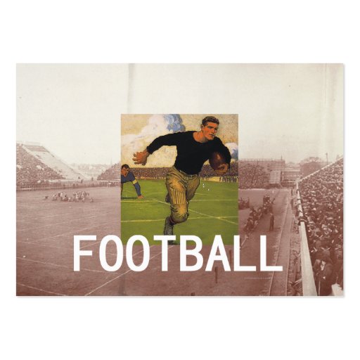 Football Old School Business Card Template (front side)