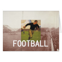 Football Old School Greeting Cards