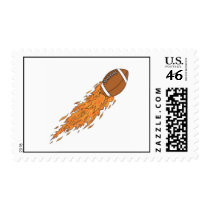 Football on Fire Postage Stamps