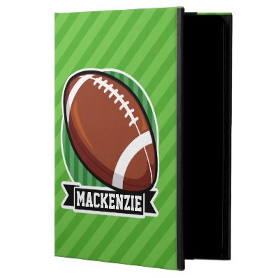 Football on Green Stripes Case For iPad Air