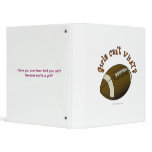 Football - Orange Text 3 Ring Binders