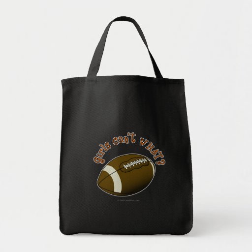 Football - Orange Text Canvas Bags