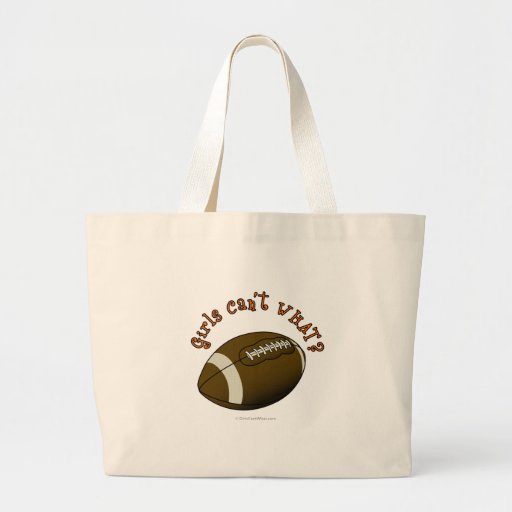 Football - Orange Text Canvas Bags
