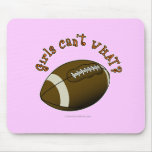 Football - Orange Text Mouse Pad