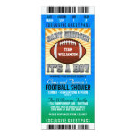 Football Party Baby Shower Custom Announcement