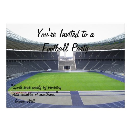 Football Party Custom Invite