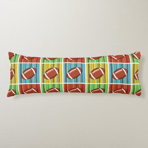 Football Pattern Body Pillow Zazzle