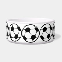 Football pattern dog water bowls