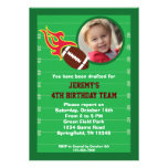 Football Photo Birthday Party Invitation