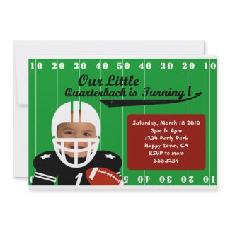Football Photo Invitation invitation