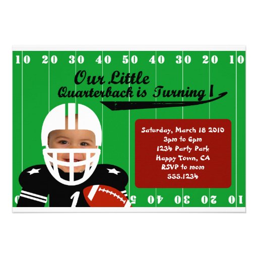 Football Photo Invitation