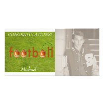 football photo card template