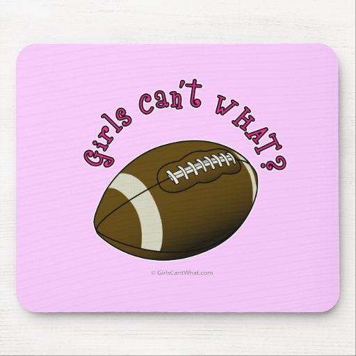 Football - Pink Text Mouse Pads