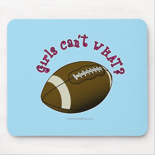 Football - Pink Text Mouse Pads