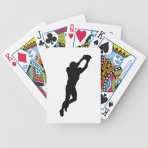 Football Player Black Silhouette Card Deck