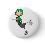 Football Player Green Button