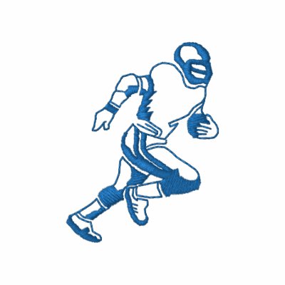 Football Player Outline Embroidered Jacket by ZazzleEmbroidery