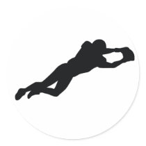 Football Player Round Stickers