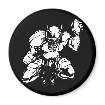 Football Player With Horns magnets by Fantasy_Football Football Player With Horns magnets