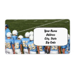 Football players shipping labels