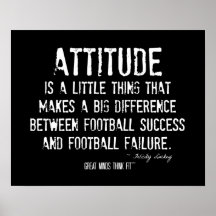 Football Poster with Attitude Quote