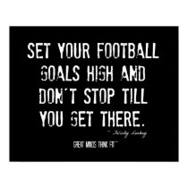 Football Poster with High Goals Quote
