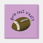 Football - Purple Text Fridge Magnet