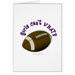 Football - Purple Text Greeting Card