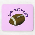 Football - Purple Text Mouse Pads