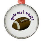 Football - Purple Text Ornaments