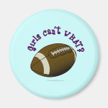 Football - Purple Text Refrigerator Magnets