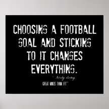Football Quote Poster in Black and White