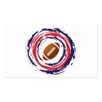 Football Red Blue And White Business Card Template