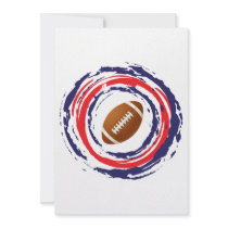 Football Red Blue And White Custom Announcement